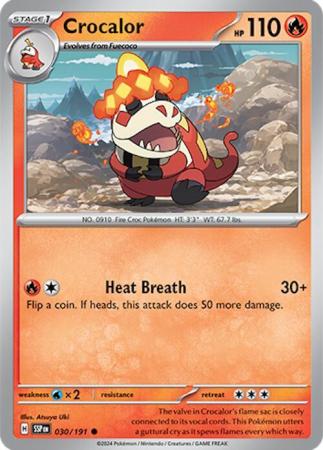 Pokemon Scarlet & Violet Surging Sparks Crocalor Card