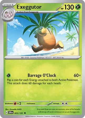 Pokemon Scarlet & Violet Surging Sparks Exeggutor Card
