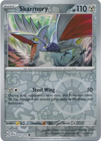 Pokemon Scarlet & Violet Surging Sparks Skarmory Card Reverse