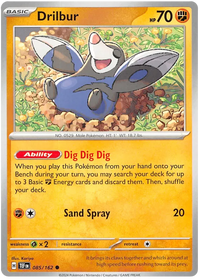 Pokemon Scarlet & Violet Temporal Forces Drilbur Card
