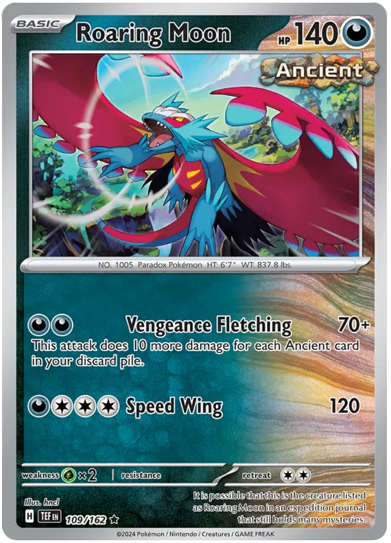 Pokemon Scarlet & Violet Temporal Forces Roaring Moon Card