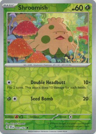 Pokemon Scarlet & Violet Temporal Forces Shroomish Card reverse
