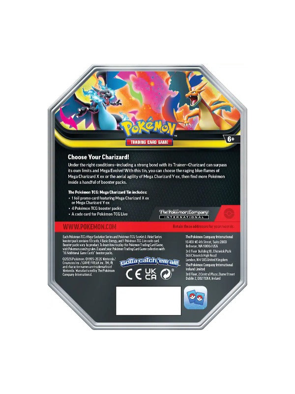 Pokemon TCG: Mega Charizard X Tin 2
