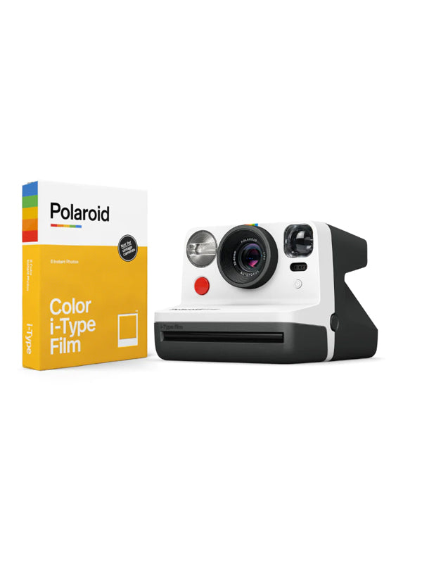 Polaroid Now+ I‑Type Instant Camera Starter Kit in Black & White Color