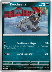 [Collector Troves] Pokemon Scarlet & Violet Twilight Masquerade Poochyena Card