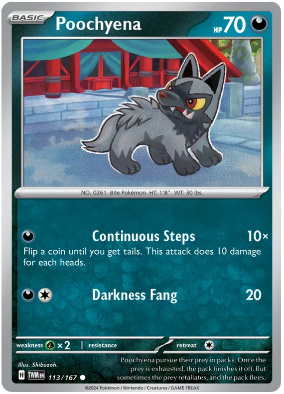 [Collector Troves] Pokemon Scarlet & Violet Twilight Masquerade Poochyena Card