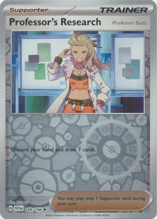 Pokemon Scarlet & Violet Professor's Research (Professor Sada) Card reverse