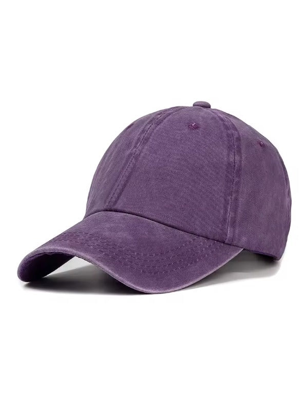 Purple Plain Washed Baseball Cap
