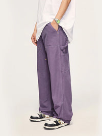 Purple Straight Leg Cargo Pants 3