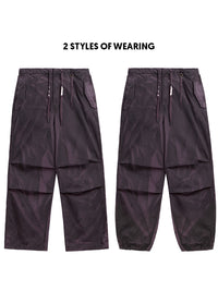 Purple Washed Style Paratrooper Pants