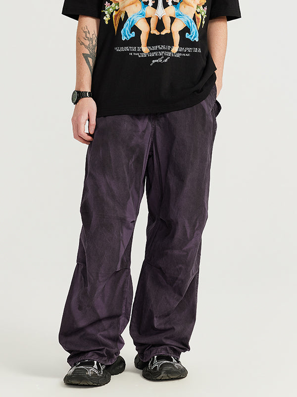 Purple Washed Style Paratrooper Pants 4