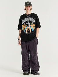 Purple Washed Style Paratrooper Pants 6