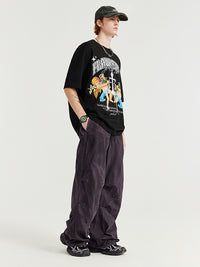 Purple Washed Style Paratrooper Pants 7