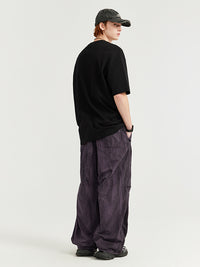 Purple Washed Style Paratrooper Pants 8