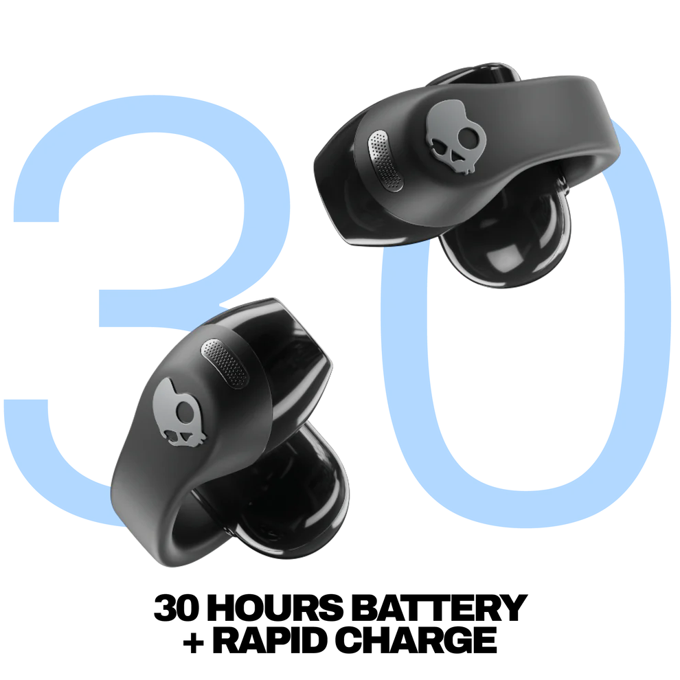 Skullcandy Push® 720 Open True Wireless Open-Ear Earbuds in Black/Silver Color