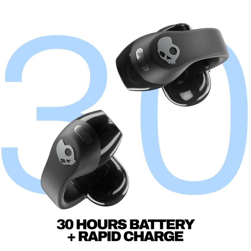 Skullcandy Push® 720 Open True Wireless Open-Ear Earbuds in Black/Silver Color
