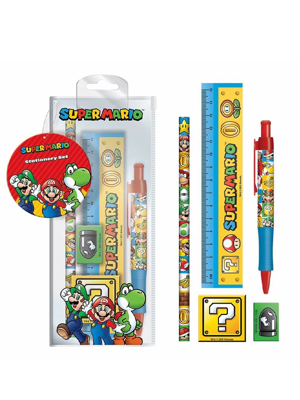 Pyramid Super Mario Colour Block 5-in-1 Stationary Set