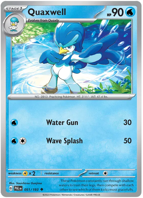 Pokemon Scarlet & Violet Paldea Evolved Quaxwell Card