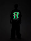 R "When Luck Comes Shooting" Luminous Glow In The Dark T-Shirt in Grey Color 10
