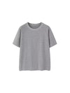 Raglan T-Shirt with Side Split Hem in Grey Color