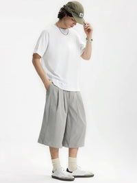 Raglan T-Shirt with Side Split Hem in White Color 4