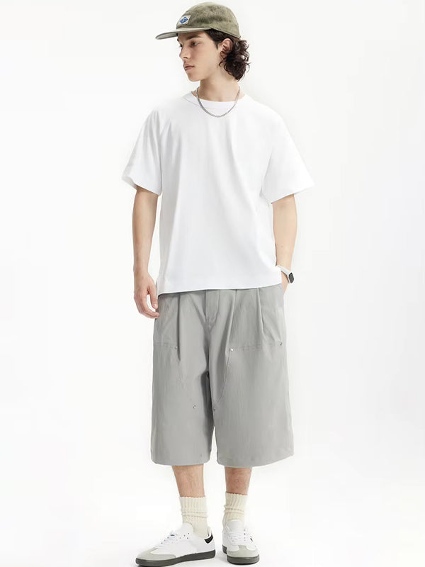 Raglan T-Shirt with Side Split Hem in White Color 5