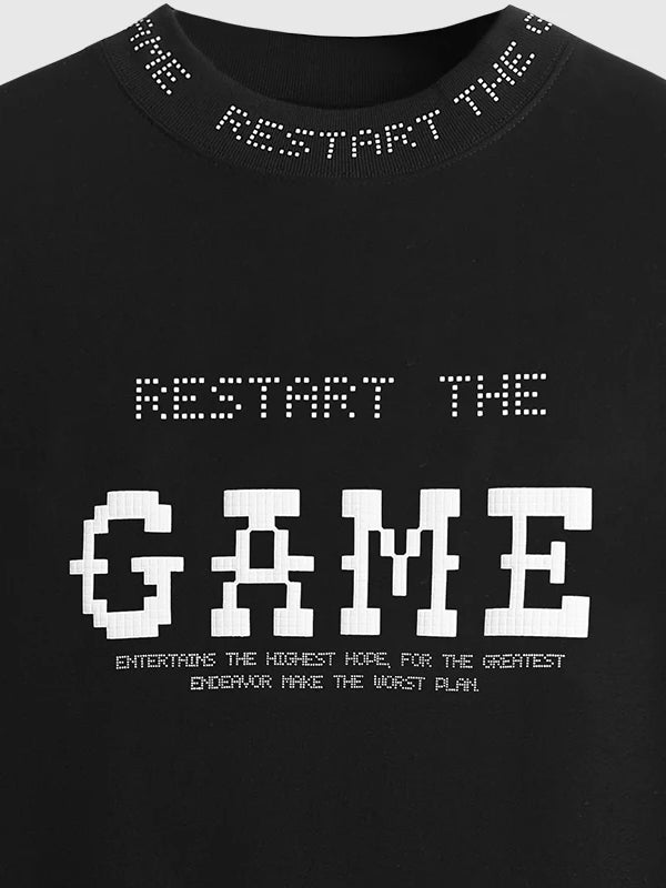 Restart The Game T-Shirt in Black Color 3