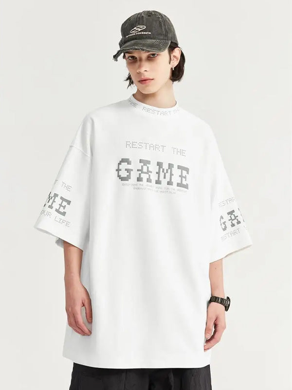 Restart The Game T-Shirt in White Color 3