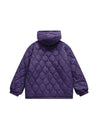 Reversible Fleece Jacket with Scenery Patch in Purple Color 3