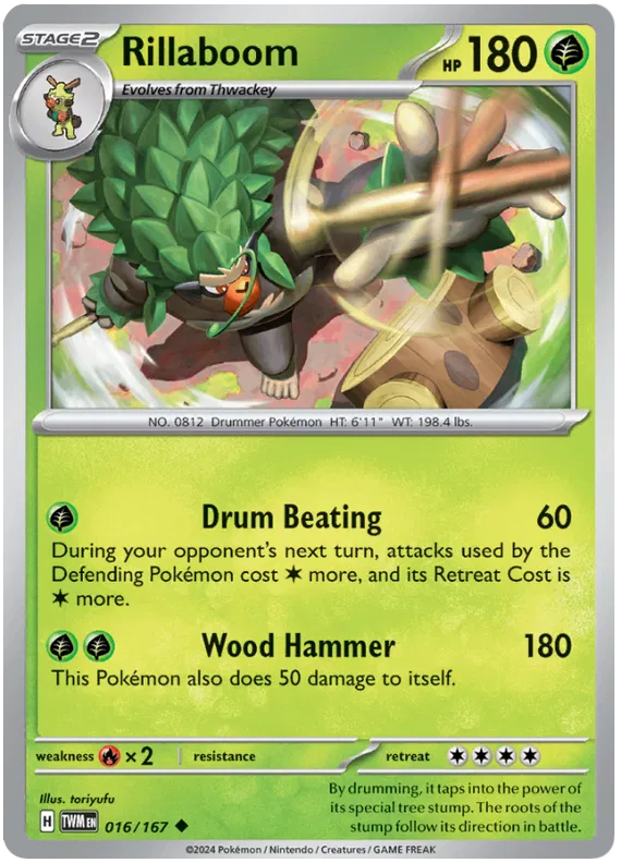 [Collector Troves] Pokemon Scarlet & Violet Twilight Masquerade Rillaboom Card