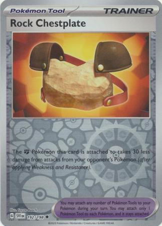 Pokemon Scarlet & Violet Rock Chestplate Card reverse
