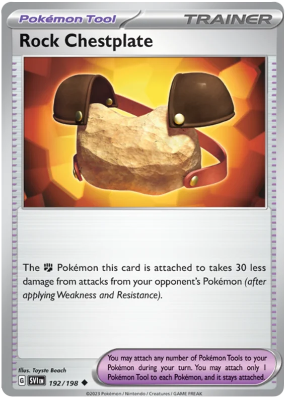 Pokemon Scarlet & Violet Rock Chestplate Card