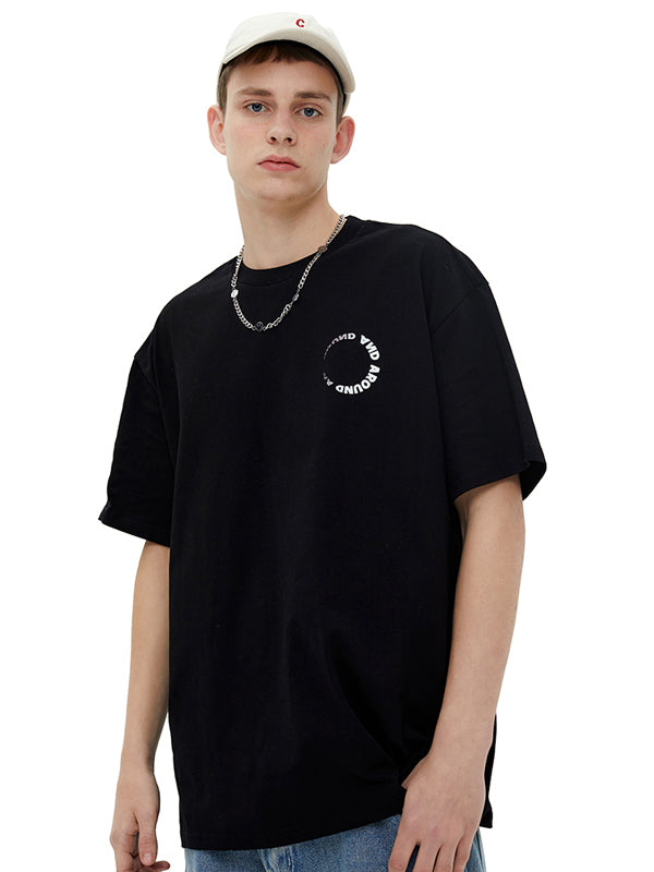 Round and Round Speculation T-Shirt in Black Color 3