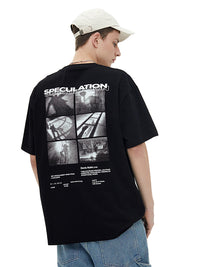 Round and Round Speculation T-Shirt in Black Color 4