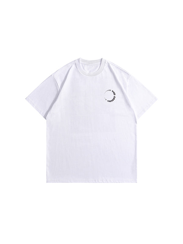 Round and Round Speculation T-Shirt in White Color 2