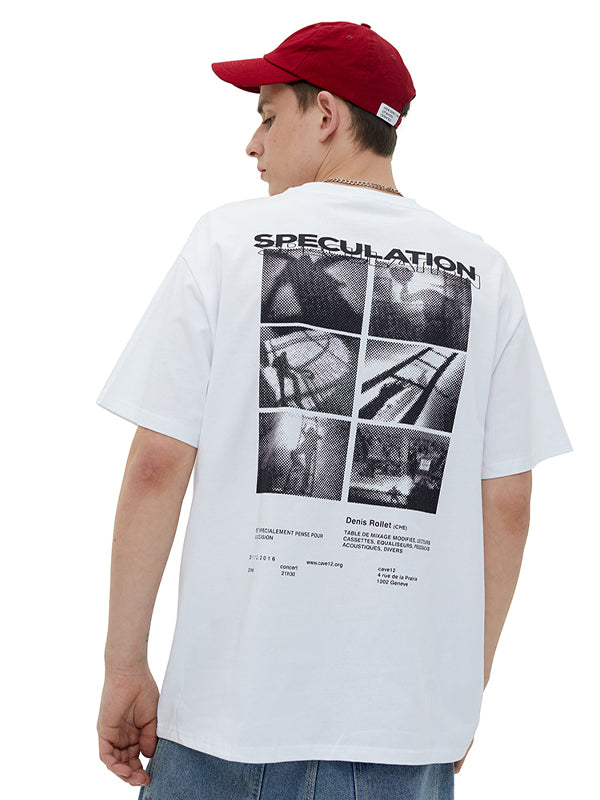 Round and Round Speculation T-Shirt in White Color 3