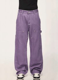 Purple Straight Leg Cargo Pants 9