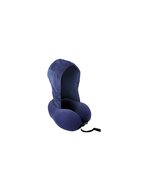 Travelmall Foldable Memory Foam Pillow with Hood (Blue)