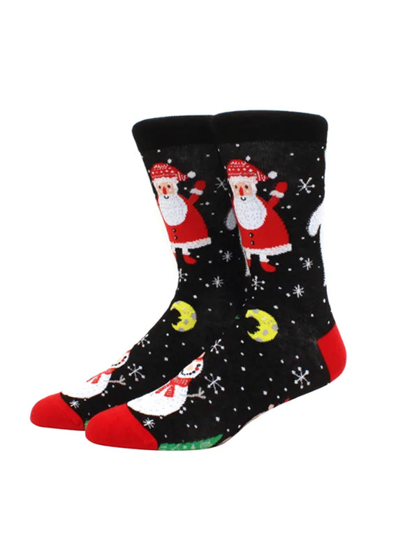 Santa And Snowman Socks