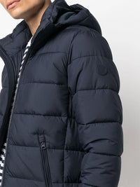 Save The Duck Boris Hooded Puffer Jacket in Blue Black Color 10