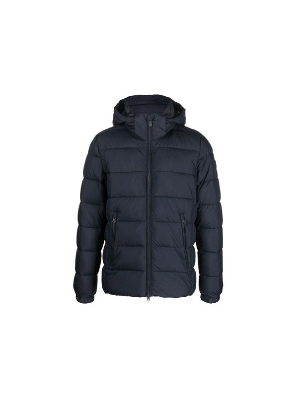 Save The Duck Boris Hooded Puffer Jacket in Blue Black Color 2