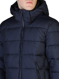 Save The Duck Boris Hooded Puffer Jacket in Blue Black Color 5