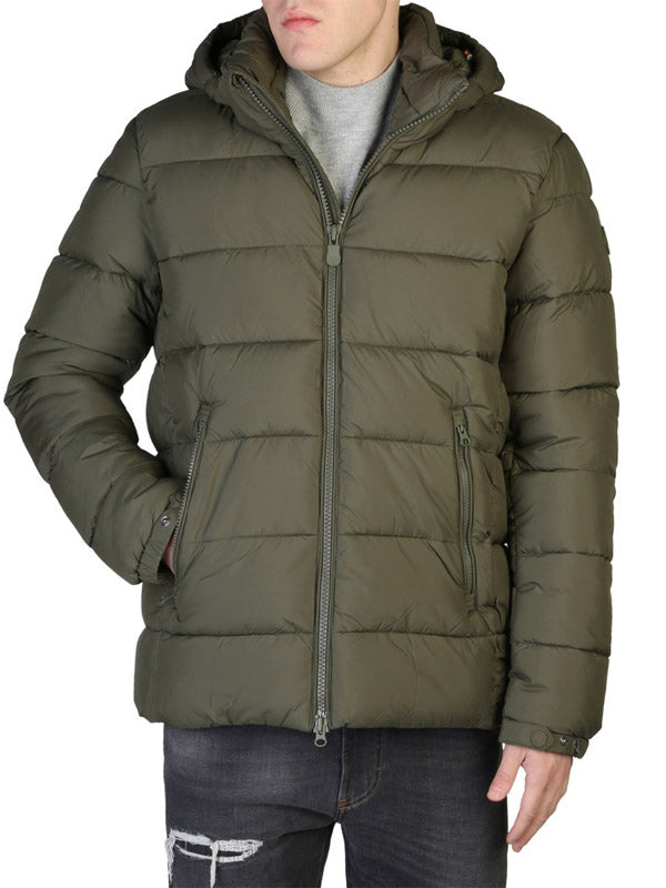 Save The Duck Boris Hooded Puffer Jacket in Green Color 3