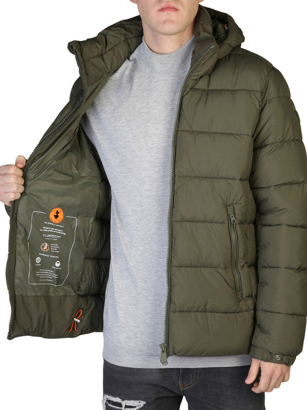 Save The Duck Boris Hooded Puffer Jacket in Green Color 6