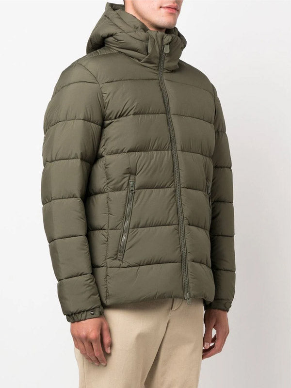 Save The Duck Boris Hooded Puffer Jacket in Green Color 8