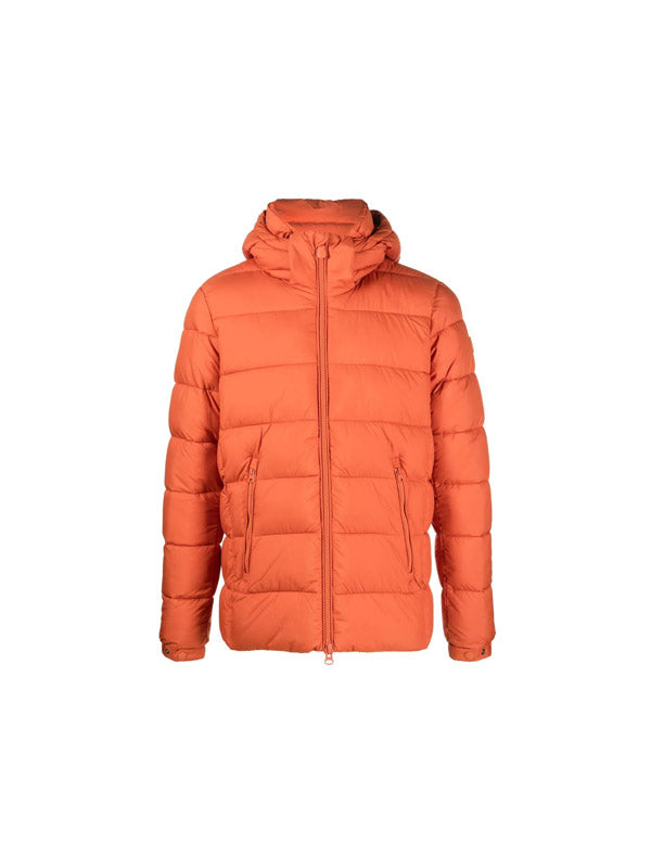 Save The Duck Boris Hooded Puffer Jacket in Orange Color