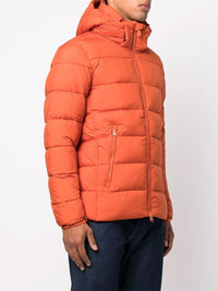 Save The Duck Boris Hooded Puffer Jacket in Orange Color 3