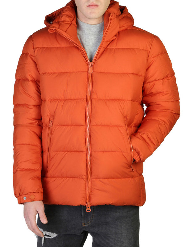 Save The Duck Boris Hooded Puffer Jacket in Orange Color 6