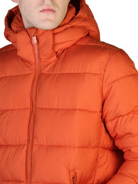 Save The Duck Boris Hooded Puffer Jacket in Orange Color 8