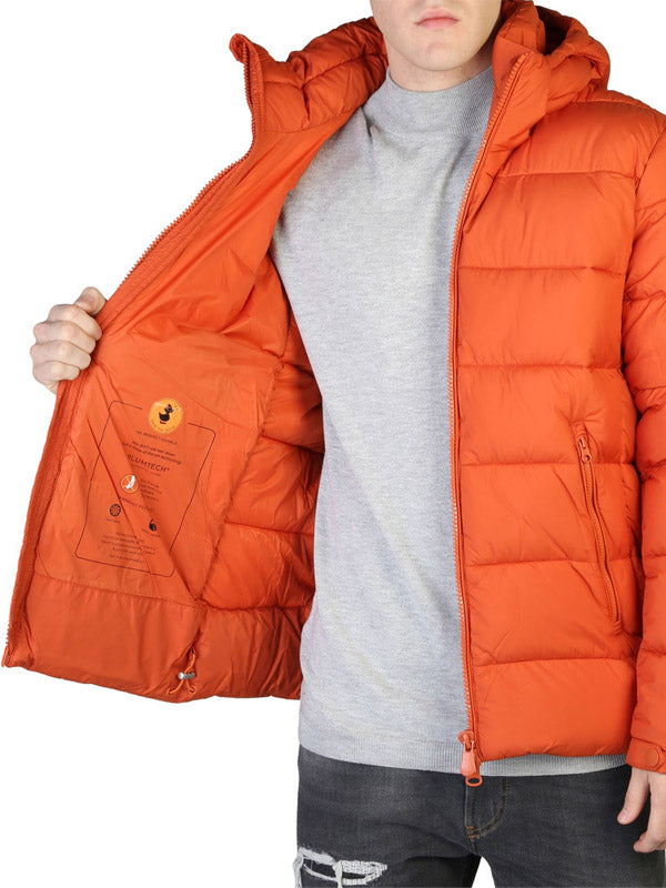 Save The Duck Boris Hooded Puffer Jacket in Orange Color 9